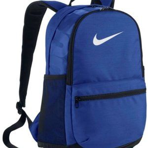 Nike BA5329-480 Brasilia Backpack Blue Black "Just Do It" 18"x 12"x 7"